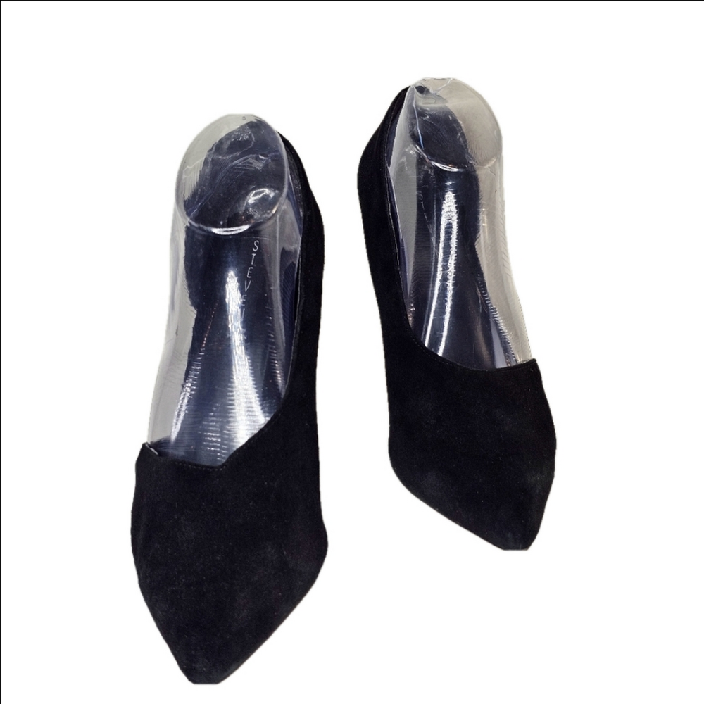 Steve Madden Black Suede Pointed Toe Pumps, Women's Size 9.5M